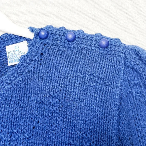 Wellington Long Sleeve Mandala Boho Embroidered Floral Hand Knit Women's Sweater - Picture 5 of 8